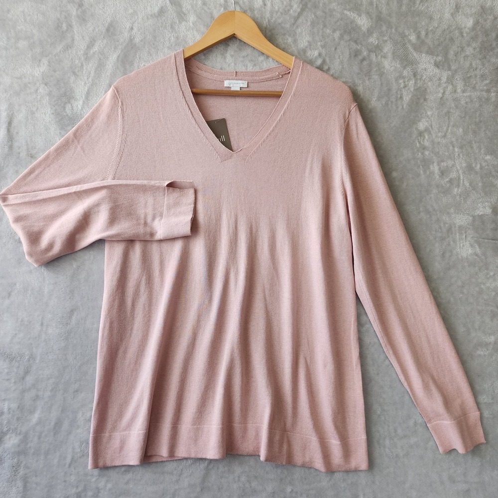 J. Jill Sweater Womens Size Large Silk Cotton Blend Pink Quartz Pullover NWT